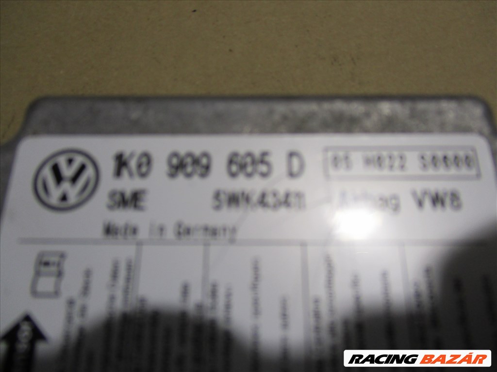 Volkswagen Golf V Légzsák indító VW Golf V 1KO909605D 2. kép