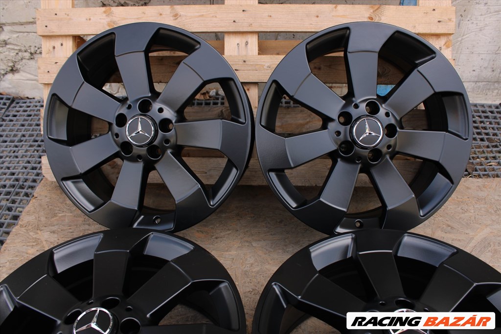 R18 5x112 Original Mercedes 8J ET56.5 Black Matte 18" gyári felnik, eredeti alufelni szett  2. kép