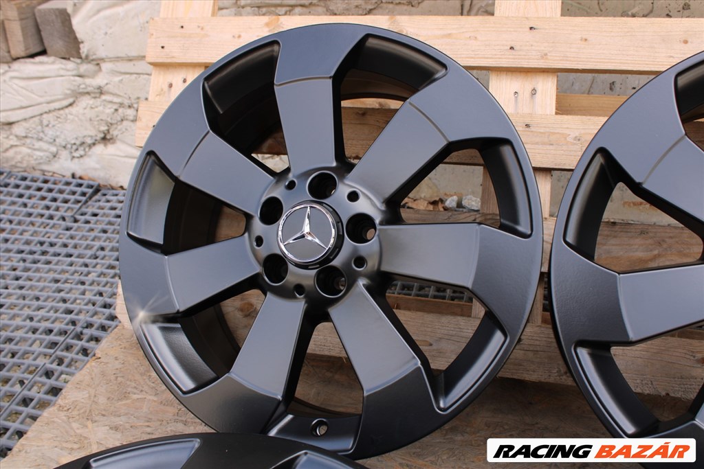 R18 5x112 Original Mercedes 8J ET56.5 Black Matte 18" gyári felnik, eredeti alufelni szett  3. kép