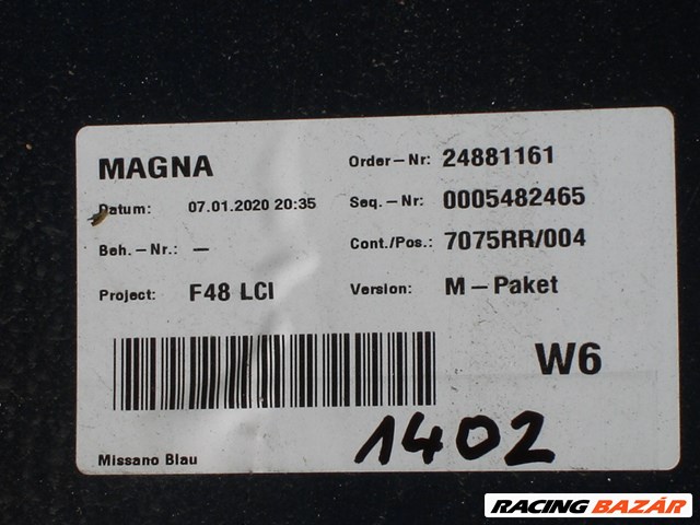 BMW X1 F48 M-pakett radaros hátsó lökhárító 5112 8059877 2015-től  5. kép