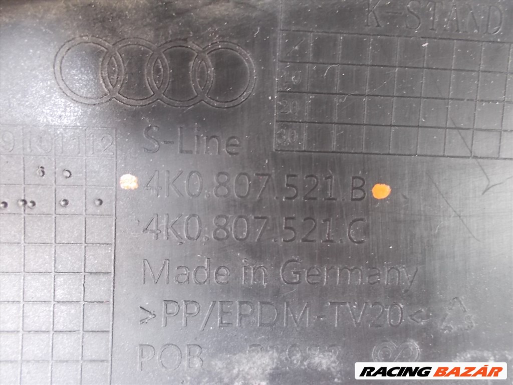 AUDI A6 S-Line hátsó lökhárító szegély 2019- 4k0807521b 6. kép