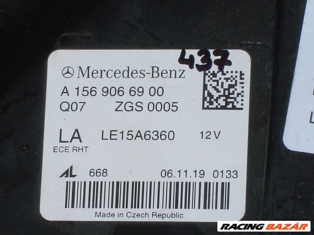 Mercedes GLA-Classe  X156 Led High Performance bal első fényszóró A1569066900 2017-től 5. kép