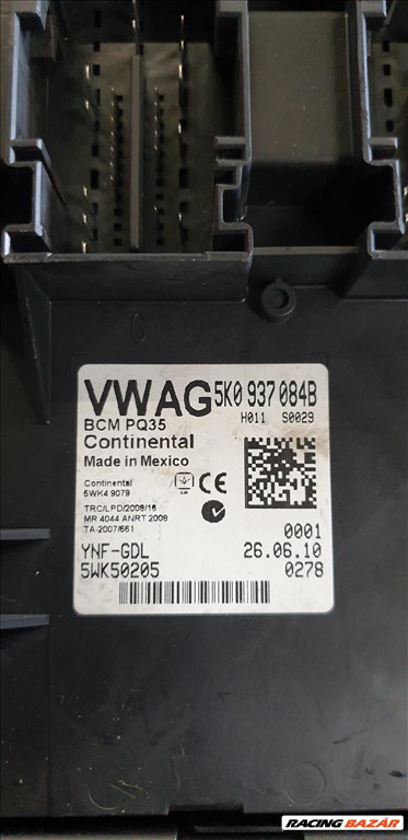 Volkswagen Golf VI komfortelektronika/komfort modul BCM 5K0 937 084 B 5k0937084b 2. kép