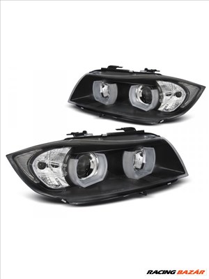 BMW E90/E91 2005.03-2008.08 Fekete 3D-s U-TÍPUS HID Első Lámpa