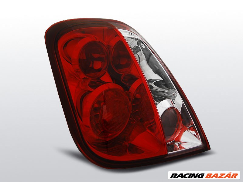 FIAT 500 07- Piros-Fehér Hátsó Lámpa 1. kép