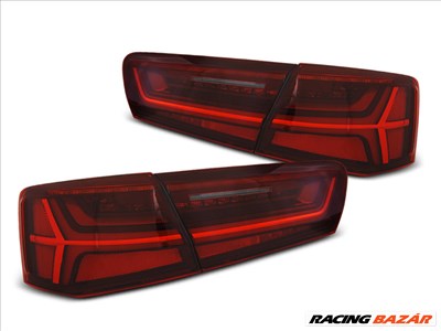 AUDI A6 C7 11-14 LIMOUSINE PIROS FEHÉR LED BAR SEQ HÁTSÓ LÁMPA