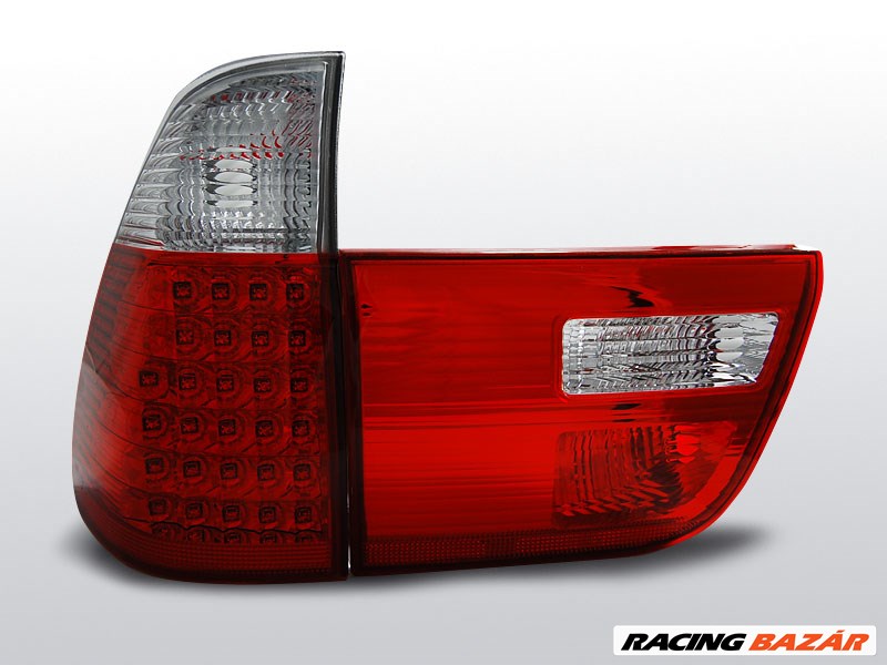 BMW X5 E53 09.99-06 Piros-Fehér LEDes Hátsó lámpa 1. kép