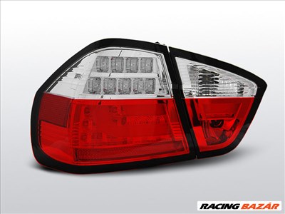BMW E90 03.05-08.08 Piros fehér led-es hátsó lámpa