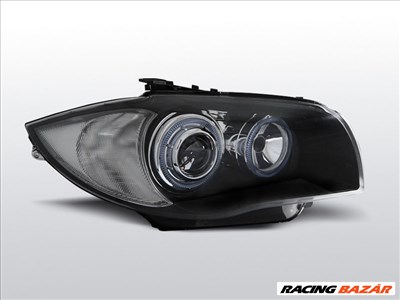 BMW E87/E81/E82/E88 2004-2011 Fekete Első Lámpa