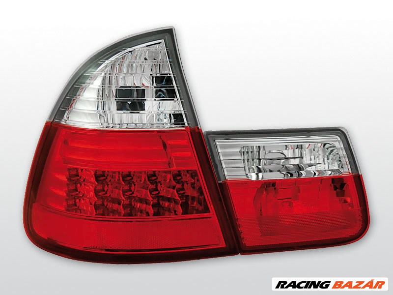 BMW E46 99-05 Piros Fehér LED -es hátsó lámpa 1. kép