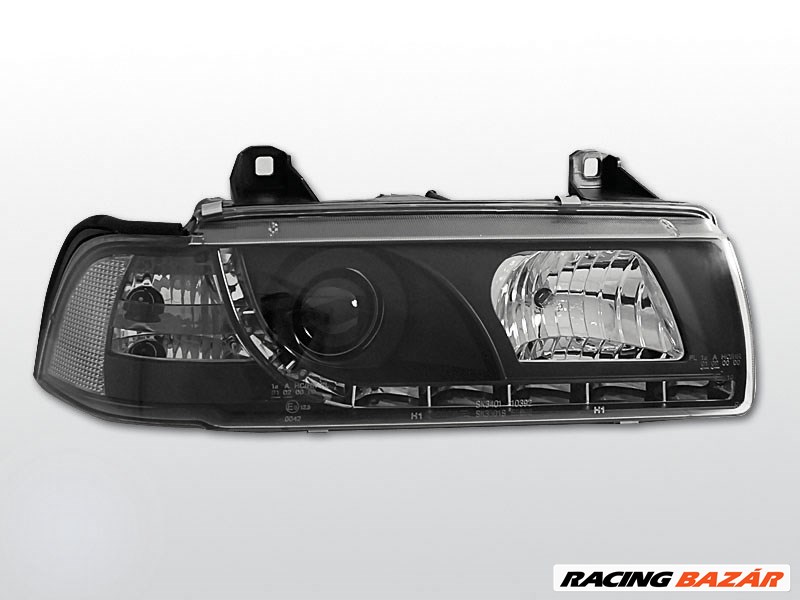 BMW E36 fekete Daylight Első Lámpa 1. kép