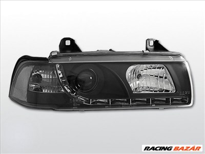 BMW E36 fekete Daylight Első Lámpa