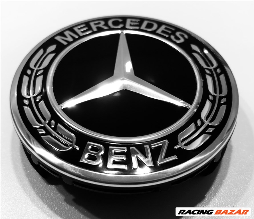 Mercedes-Benz ORIGINAL BLACK, NEW STYLE ,ALUFELNIKÖZÉP ,EMBLÉMA, alufelni középkupak  2. kép