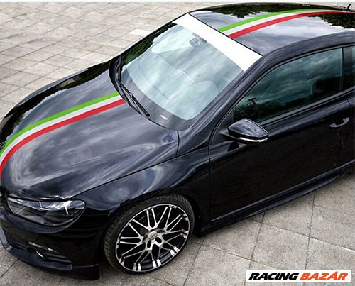 Olasz zászló autó matrica 1. kép