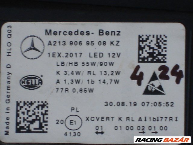Mercedes E-Classe W 213 Full Led Multibeam Bal első Fényszóró A2139069508KZ 2017-től 5. kép
