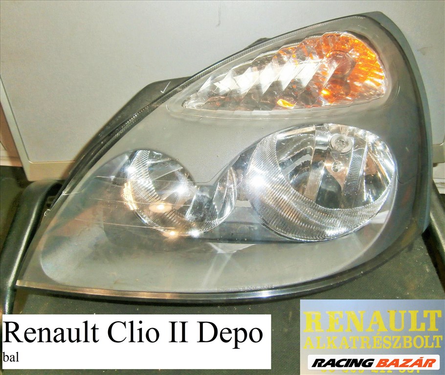 Renault Clio II bal fényszóró (Depo) 1. kép