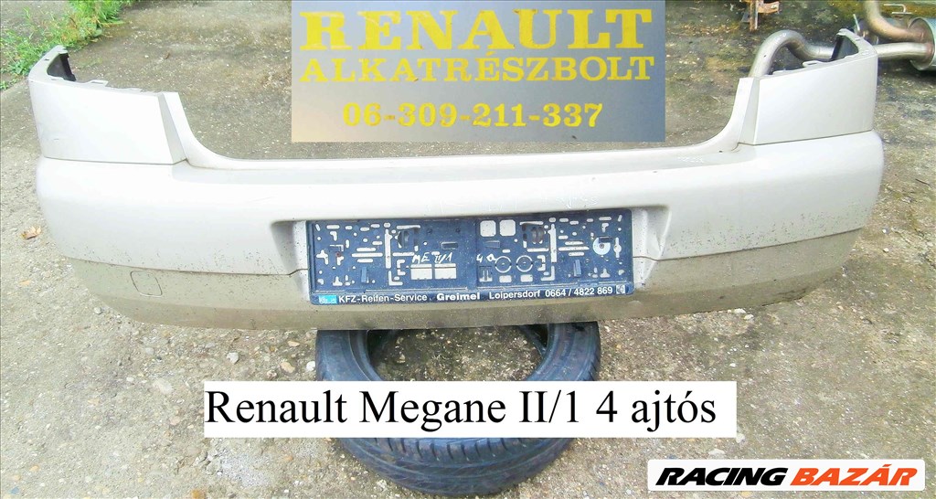 Renault Megane II/1 4 ajtós hátsó lökhárító  1. kép
