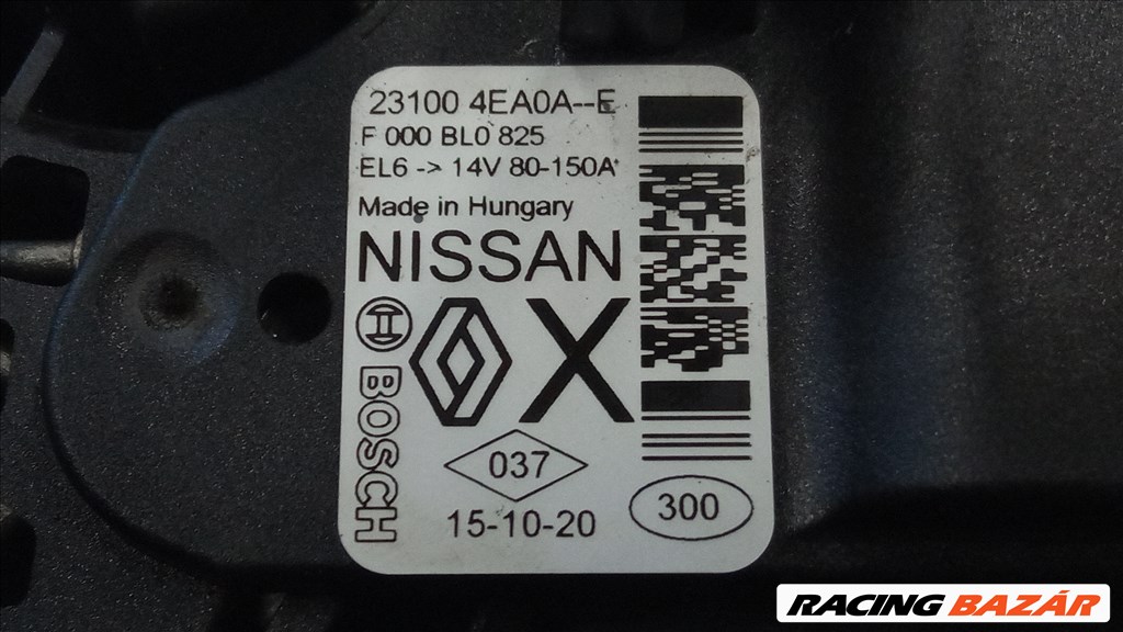 Nissan, Renault 1.5 DCI Generátor F000BL0825 231004EA0A 2. kép