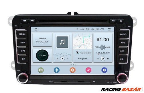 Volkswagen Android 10 Multimédia, VW Rádió, GPS, Fejegység, Autóhifi, Tolatókamerával! 2. kép