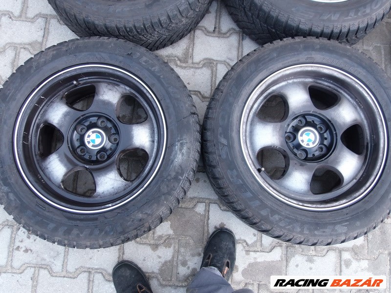 7-es BMW E65/ E66 5x120-as 8x17  (gyári felni) alufelni, 245/55 használt Dunlop téli gumi sxx3 4. kép