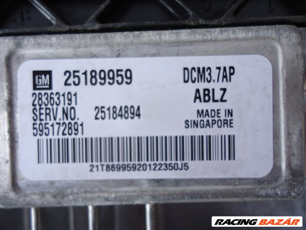 Chevrolet Cruze 2,D motorvezérlő elektronika  25189959 2. kép