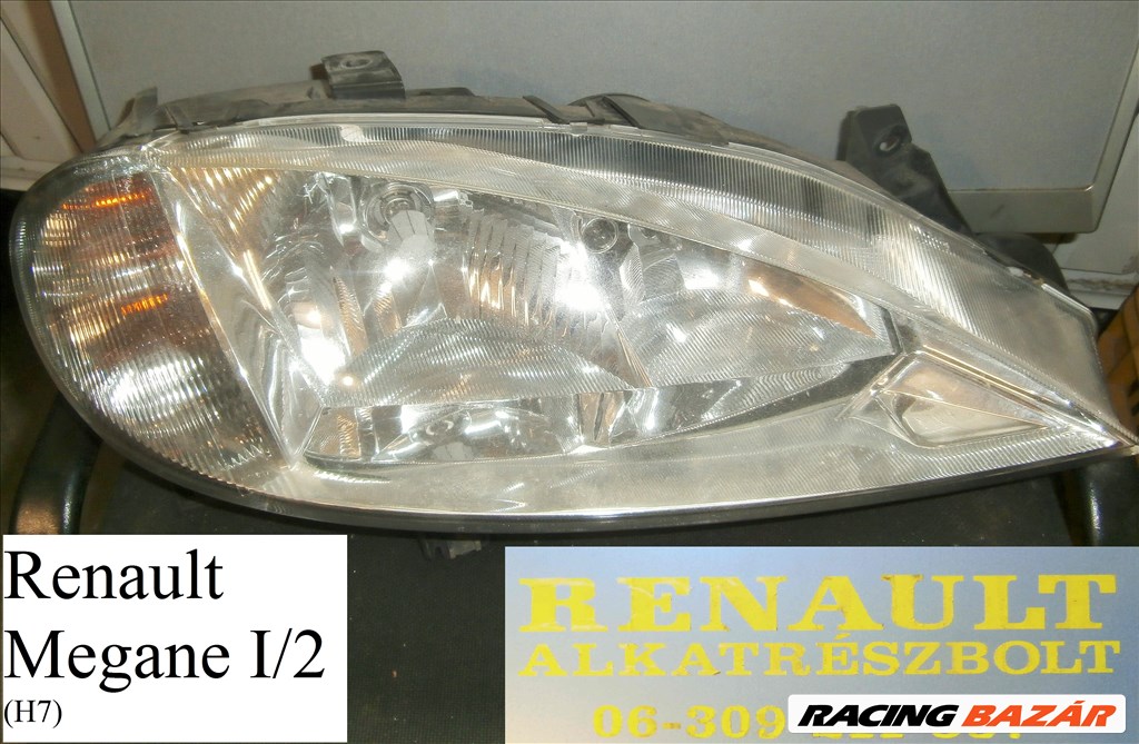 Renault Megane I/2 jobb fényszóró (H7) 1. kép