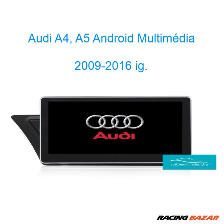 Audi A4, A5 Android Multimédia, GPS, Wifi, Bluetooth, Navigation 1. kép