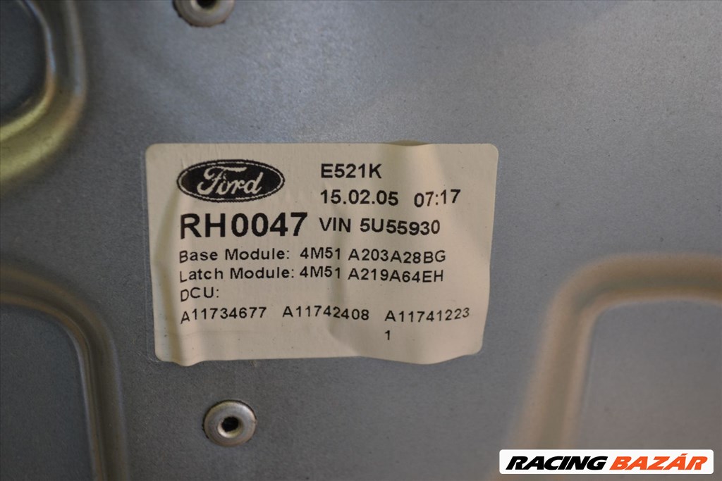 Ford Focus II MK2 jobb első elektromos ablakemelő szerkezet, mechanika! 4M51 A203A28BG 4M51A203A28BG 3. kép