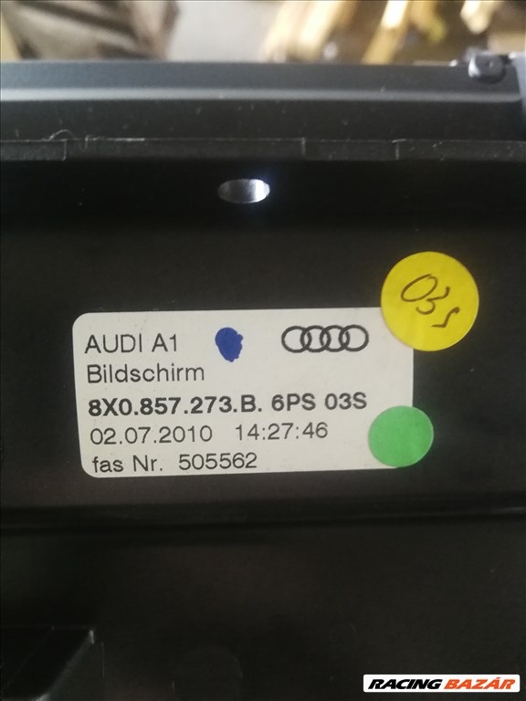 Audi A1 MMI kijelzó 8X0857273B 2. kép