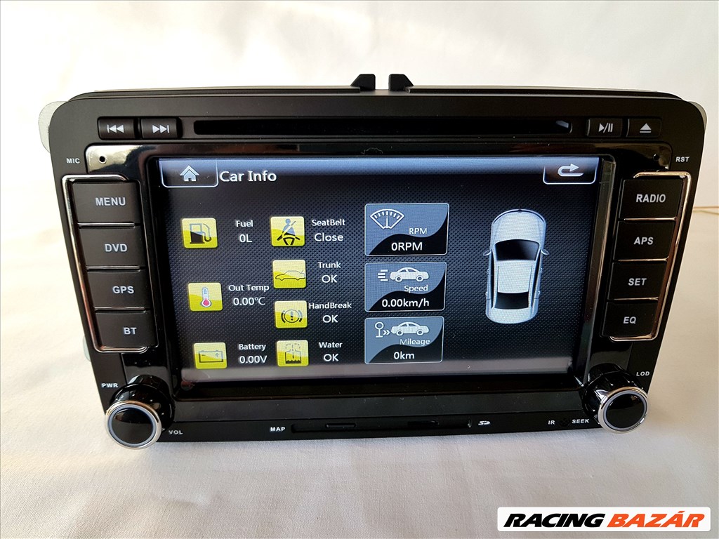 Volkswagen multimédia GPS fejegység, rádió, navigáció, tolatókamerával 4. kép