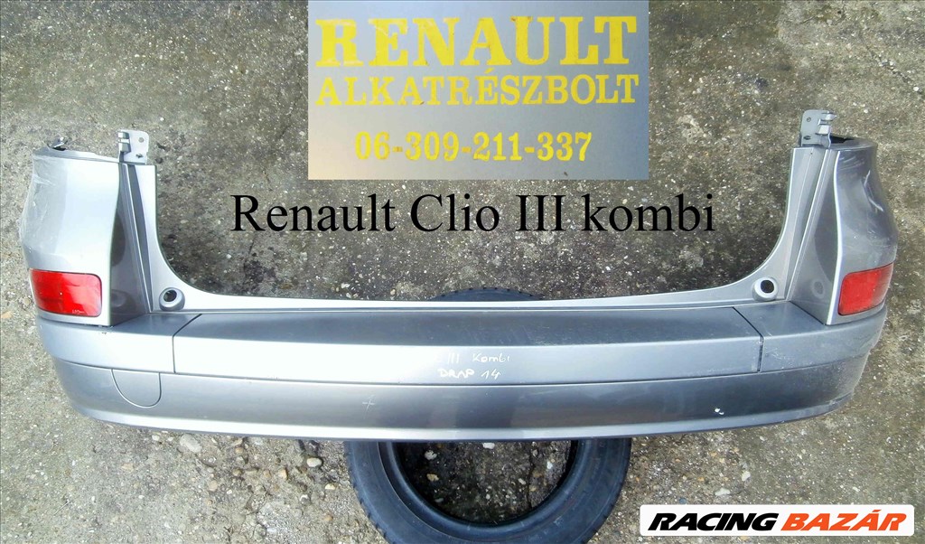 Renault Clio III kombi hátsó lökhárító  1. kép