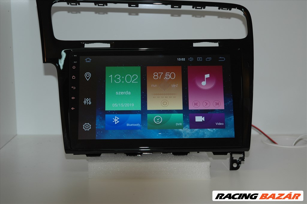 Volkswagen Golf 7 android 10 multimédia GPS Wifi navigávió Rádió tolatókamerával 2. kép