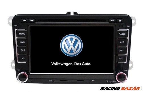 Volkswagen android 10 multimédia GPS navigáció wifi rádió tolatókamerával 1. kép