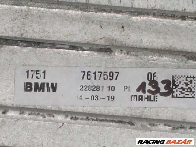 BMW 1-es 2-es 3-as Séria Gyári Intercooler hűtő 761759J 2014-től 5. kép