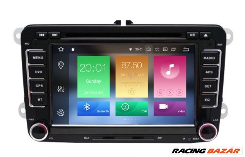 Volkswagen Android 10 Multimédia VW 2 din Rádió GPS Navigációs Fejegység Tolatókamerával! 2. kép