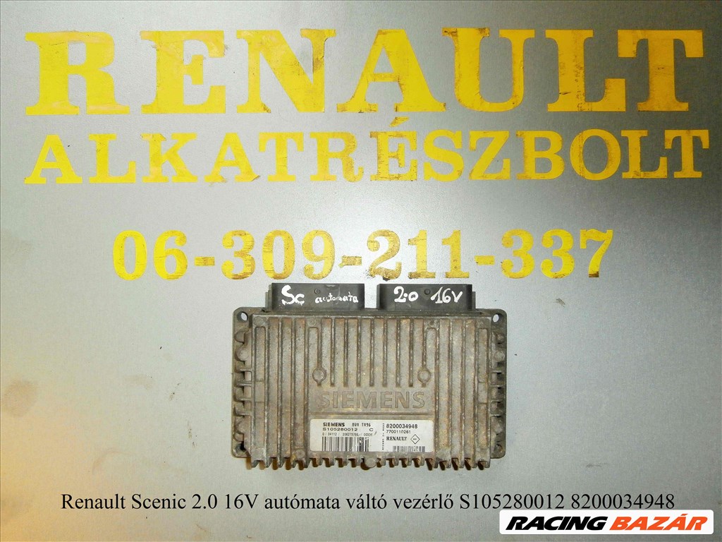Renault Scenic 2.0 16V autómata váltó vezérlő S105280012 8200034948 1. kép