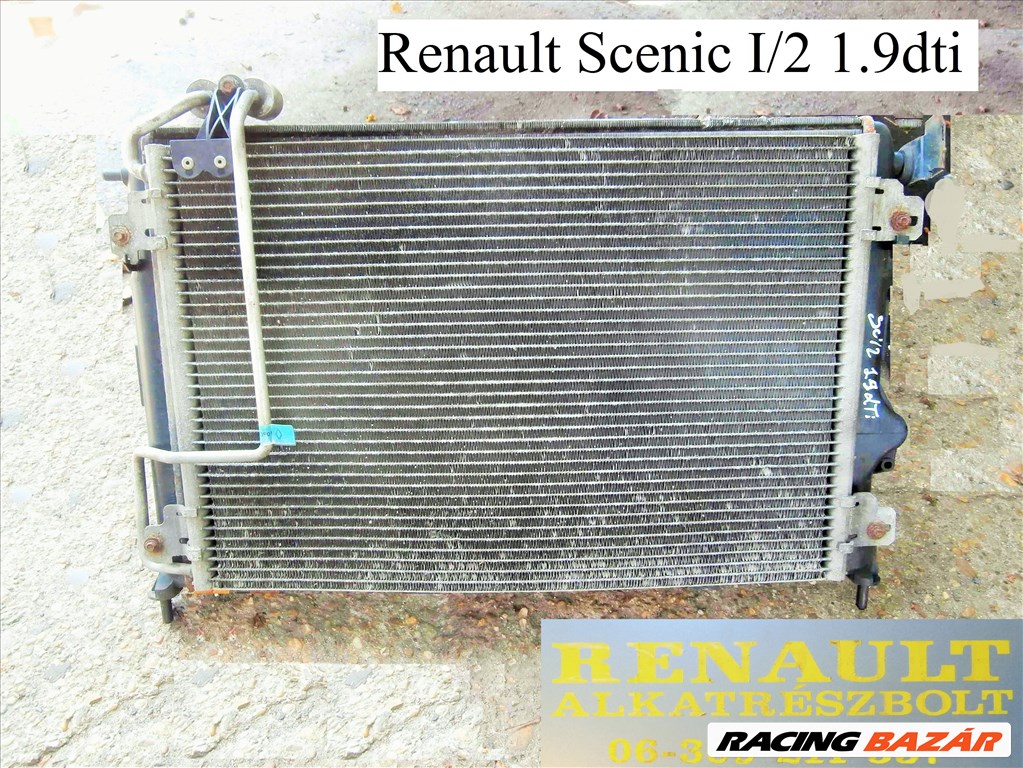 Renault Scenic I/2 1.9dti vízhűtő klímahűtő  1. kép