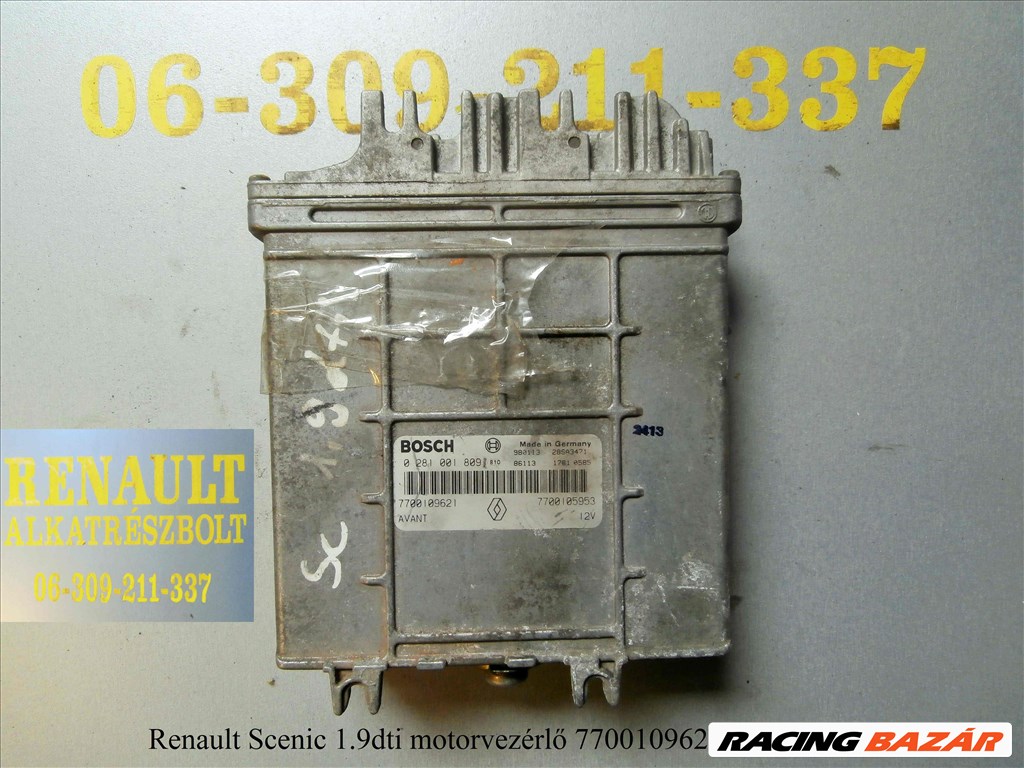 Renault Scenic 1.9dti motorvezérlő 7700109621 7700105953 1. kép