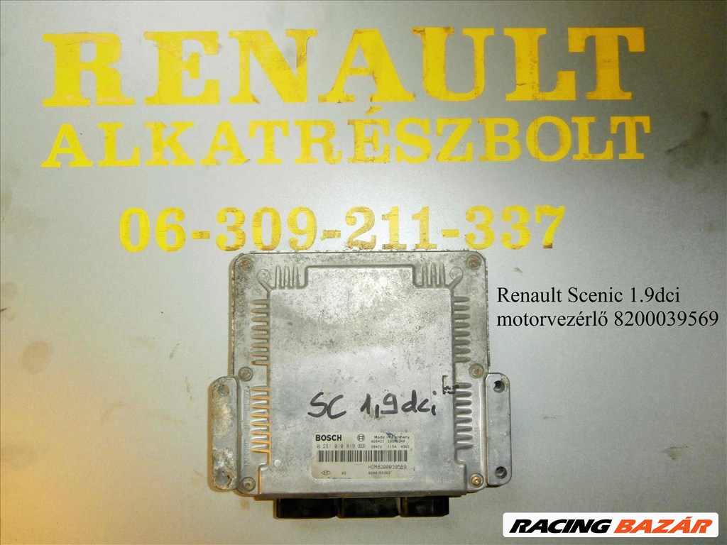 Renault Scenic 1.9dci motorvezérlő 8200039569 1. kép