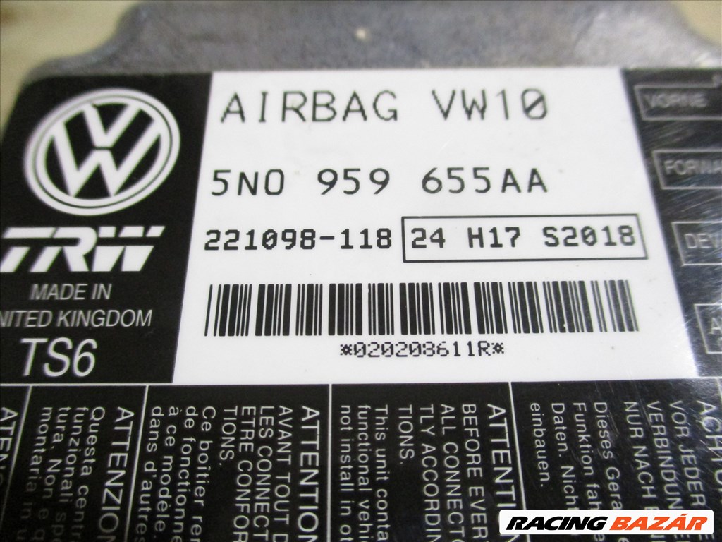 Volkswagen Passat B7 Légzsák indító 5NO 959 655 AA 2011-2014 2. kép