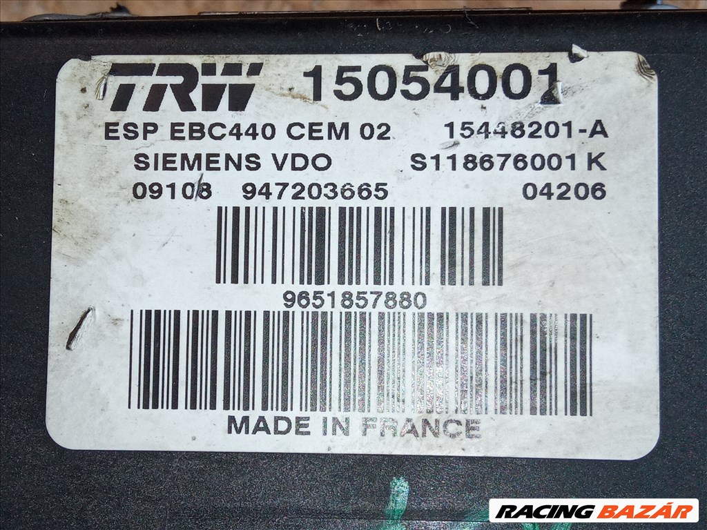 Peugeot 407 ABS Kocka CS4184B029AIQ 9651857880 1505400115448201AS118676001K 3. kép