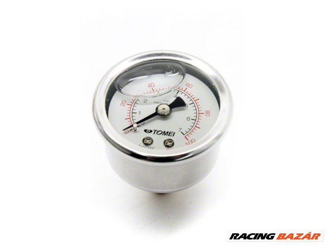 T-style benzinnyomásmérő óra 0-8 Kg/cm2 (fehér) 1. kép