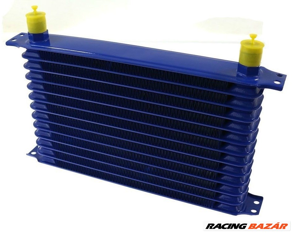 Race Line 13 soros olajhűtő radiátor AN10 csatlakozással - kék 1. kép