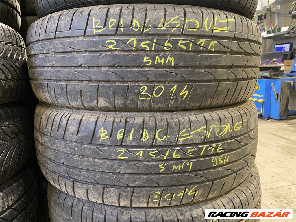 R16 215/65 Bridgestone 98H 2x5mm DOT3014 nyárigumi / nyári gumik 1. kép