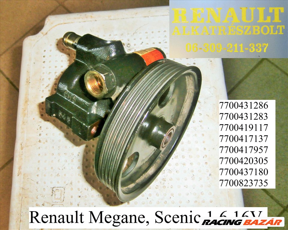 Renault Megane, Scenic 1.6 16V szervószivattyú 7700431286 7700431283 7700419117 7700417137 1. kép