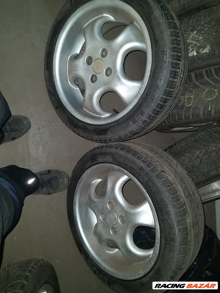  RH 4x100 lyukosztású R16 használt alufelni, rajta 215/45 használt Pirelli nyárigumi gumi sxx3 2. kép