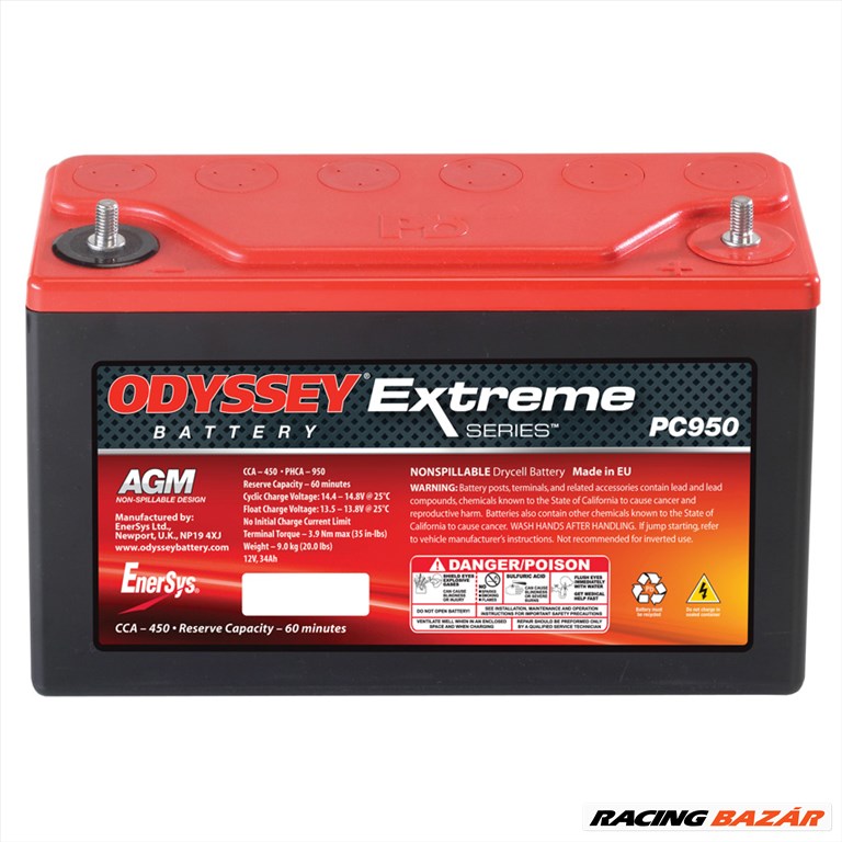 Odyssey ODS-AGM30E (PC950) Extreme series verseny akkumulátor - 34Ah, 950A 1. kép