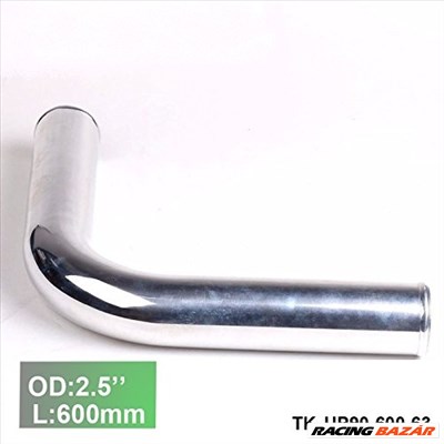 Alumínium cső idom 90 fokos  - átmérő 63mm / 2.5" - hossz 450mm