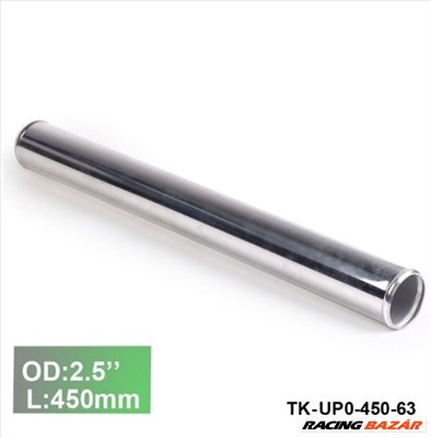Alumínium cső idom egyenes  - átmérő 63mm / 2.5" - hossz 450mm