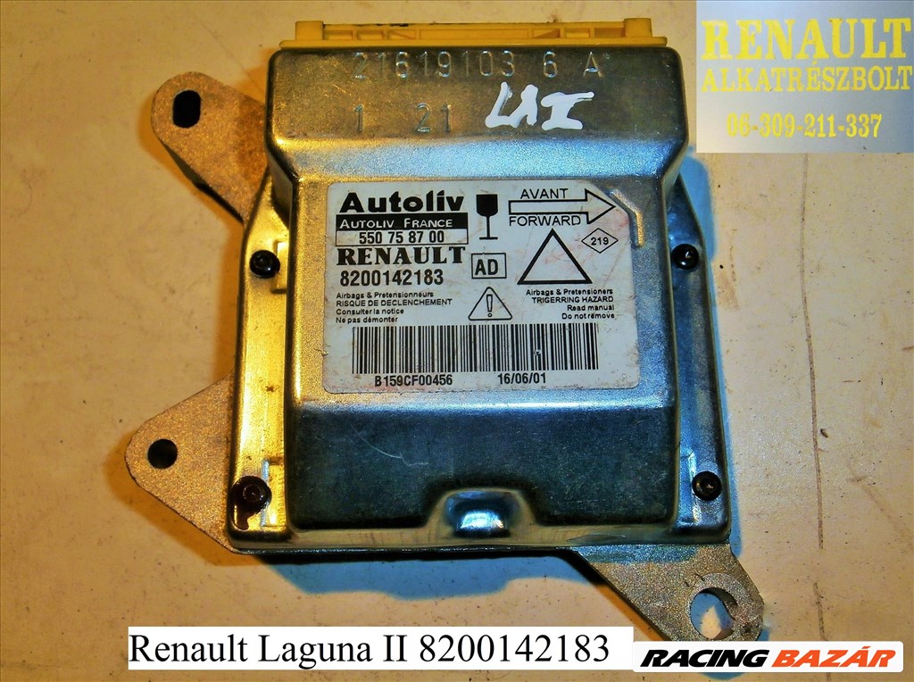 Renault Laguna II légzsák indító, légzsákvezérlő 8200142183 1. kép